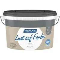 Renovo Wandfarbe Renovo Wand- und Deckenfarbe Lust auf Farbe matt 2,5 Ltr. Milchkaffee