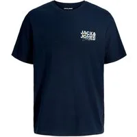 Jack & Jones T-Shirt JJGEPLAS Tee SS Crew Neck mit Markenschriftzug auf der Vorderseite