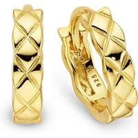 Bruno Banani Paar Creolen Schmuck Geschenk Klappcreole Silber gelbgoldfarben vergoldet