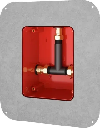 KWC Aquarotter Rohbauset, F5, Systembox R5, duschen, Warm- und Kaltwasser, Klebeflansch, 2030028990 2030028990
