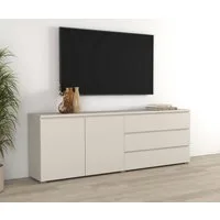 OTTO home Sideboard Modo, Breite 200 cm, moderne grifflose Kommode 2Türen/3 SK, Schubladenkommode mit viel Stauraum, Einlegeböden verstellbar