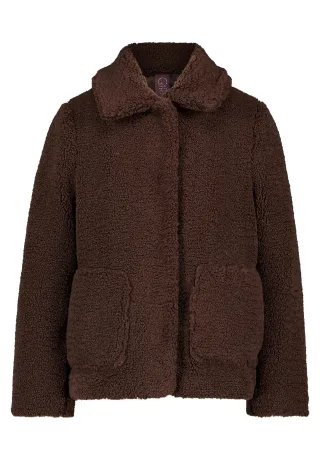 CARTOON - Plüschjacke Dunkelbraun - Gr. - 36