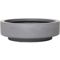 VIVANNO Pflanzschale Fiberglas ESCADA LOW Schale - Betongrau Beton-Design (1 St), 30x30x9 cm
