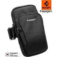 Spigen Handytasche Armbinde Handytasche für das Handy Fitness Sportarmband Lauf Armtasche, Perfekter Halt, federleicht, zwei Fächer, wasserabweisend, Neopren