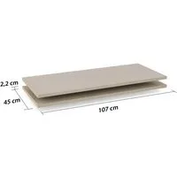 rauch Einlegeboden Zubehör für Rauch-Schwebetürenschränke BLUE, 2er-Set Breite 107 cm, Tiefe 45 cm