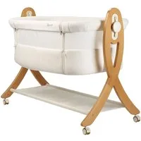 BabyGo Beistellbett BabyGo Beistellbett SidebySide Baby Wiege Creme, Beistellbett und Wiege in einem