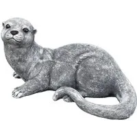 Stone and Style Gartenfigur Frostfeste Steinfigur Otter