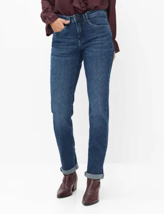 Brax Damen Five-Pocket-Hose Style MARY USED REGULAR BLUE, denim blau regular, Gr. 40K