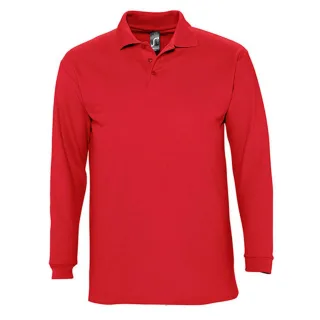 SOLS - "Winter II" Poloshirt für Herren/Damen Unisex Langärmlig (Rot)