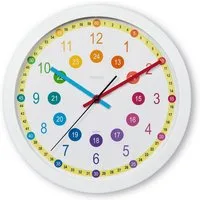 Hama Wanduhr Kinder-Uhr "Sal", ohne Ticken, Ø 30 cm, Bunt (für Kinderzimmer, geräuscharm)