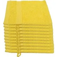 Julie Julsen Waschhandschuh 10-Waschhandschuh-Gelb-Waschhandschuh 15 x 21 cm, (10-St)