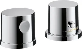 Hansgrohe 2-Loch Thermostatmischer Axor Uno Fertigset chrom für Wannenrandmontage, 38480000 38480000