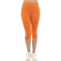 F&K-Mode Caprileggings Damen Capri 3/4 Leggings kurze Baumwolle Hose kurze
