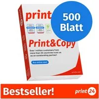 print24 Drucker- und Kopierpapier Kopierpapier 500 Blatt A4 80g Premium Weiß PEFC zertifiziert, PEFC-Zertifikat (GFA-PEFC-COC-500582)