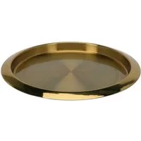 VOSSBACH Servierplatte Serviertablett Frühstückstablett Dekotablett Kellnertablett, Edelstahl, (1-tlg), Rund ø 35 cm Gold
