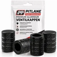 Pitlane Performance Ventilkappe Alu-Ventilkappen für Schrader-Ventile, (Ventilkappen-Set, 4-St., 4 Stück aus Aluminium), Korrosionsschutz und innenliegende Dichtung