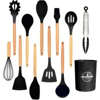 Intirilife Kochbesteck-Set (Set, 12-tlg., Set), Küchenutensilien Set Zange Schneebesen Pfannenwender Schöpfkelle