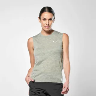 SALEWA - Eagle Minilogo Merino Tanktop Damen - Grün (Gr.42)