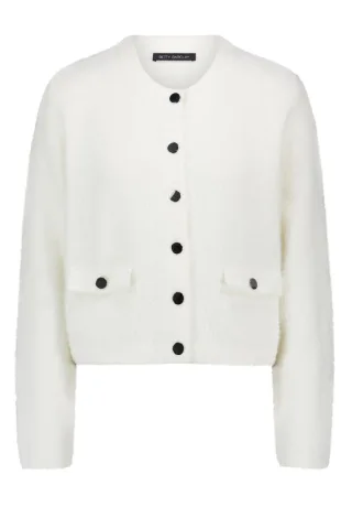 Betty Barclay - Kurze Strickjacke weiß - Gr. - 38