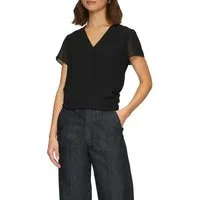 s.Oliver BLACK LABEL Shirtbluse in Doppel-Layer-Optik und mit V-Ausschnitt