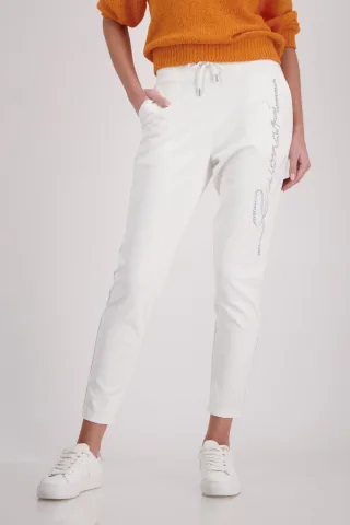 monari - Jogger mit Strasssteinen off-white - Gr. - 44