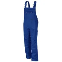 Qualitex Workwear Arbeitslatzhose comfortable Latzhose - faserverstätkte Arbeitshose aus MG 300 g (1-tlg) strapazierfähoger Blaummann mit 11 Taschen - Pflegeleicht - Waschbar