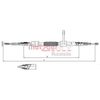 Metzger Handbremsseil hinten links Alfa Romeo 147