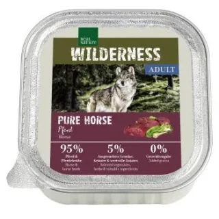 REAL NATURE WILDERNESS Nassfutter Hund, Adult, Pure Horse, Pferd 64x100 g
