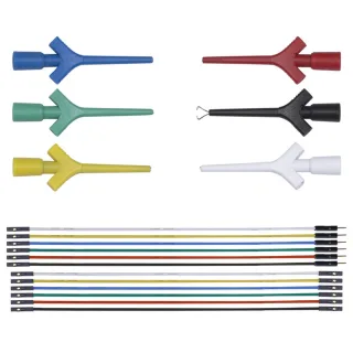18PCS High-Pressure Differential Multimeter Testing Hook Universal Compatibility with Aircraft-Type IC Clamp Compact Des