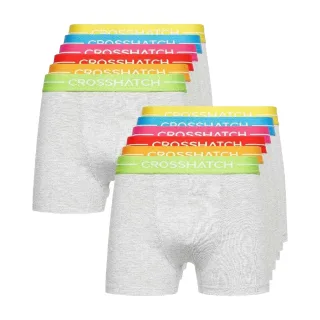 Crosshatch - "Astral" Boxershorts für Herren (12er-Pack) (Grau)