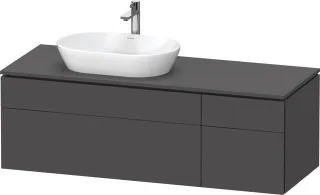 Duravit L-Cube Konsolenwaschtischunterbau wandhängend Graphit Matt 1420x550x482 mm - LC4877049490000 LC4877049490000