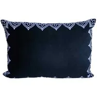 Casa Moro Zierkissen Marokkanisches Samtkissen Luka 45x30 cm rechteckig mit Füllung, bestickt, mit Füllung
