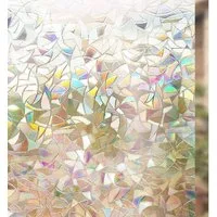 FOUORTUNATE-BEE Fensterfolie Regenbogen Fensterfolie statisch haftend, Licht in bunte Farben, Dekorfolie ohne Kleber für Wohnzimmer & Küche (nicht fürs Bad)