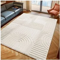 Ayyildiz Teppiche Teppich ART 1121, auch als Läufer und in Rund erhältlich, rechteckig, Höhe: 20 mm, Boho Design, 3D Optik, Struktur Hoch Tief, skandinavisch, Wohnzimmer