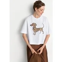RICHROYAL T-Shirt mit Hundeprint