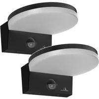 Maclean Außen-Wandleuchte MCE344 mit Bewegungsmelder 15W 1560lm IP65, LED fest integriert, neutralweiß, Dämmerungssensor 4000K Neutralweiß Wandlampe Garten Garage Eingang