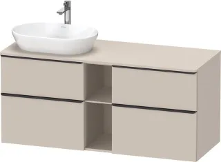 Duravit D-Neo Konsolenwaschtischunterbau wandhängend Taupe Matt 1400x550x664 mm - DE4970LBD910000 DE4970LBD910000