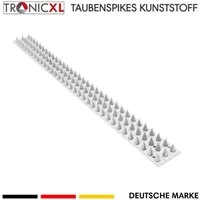 TronicXL Taubenspikes 1x weiss Taubenspike Taubenabwehr Vogelabwehr Spikes Vogelschutz Raben