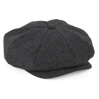 Beechfield Unisex Schirmmütze Melton Baker Boy (Anthrazit meliert)