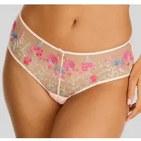 LASCANA Stringpanty Maria mit bunten Blumen aus Stickereispitze
