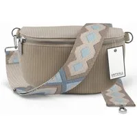 ARTVALL Umhängetasche Cord Handtasche Brusttasche Schultertasche Beige (Tasche inkl. Taschenband), Bauchtasche Cord weich mit Schultergurt abnehmbar Hüfttasche Klein