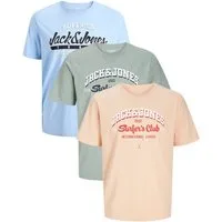 Jack & Jones PlusSize Print-Shirt (Spar-Set, 3er-Pack) Big Size Shirt Übergrößen Shirt