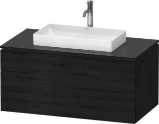 Duravit L-Cube Konsolenwaschtischunterbau wandhängend Eiche Schwarz Matt 1020x550x482 mm - LC4881016 LC4881016160000