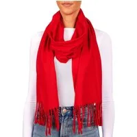 BRUBAKER Schal Cashmirillo Kuschelschal 30/40 x 180 cm Lang Leicht Warm Kuschelig, (Uni-Farben, 1-St. Herbst und Winterschal), Stola Tuch Schal mit Fransen für Damen und Herren