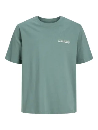 JACK&JONES - JCOETERNA SCRIPT BACK PRINT TEE SS JNR North Atlantic - Gr. - 140