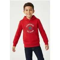 Converse Kapuzensweatshirt für Kinder mit farblich passender Fütterung, in bedruckter oder unifarbener Optik