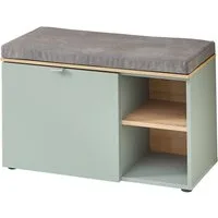 Innostyle Schuhbank in Schilfgrün matt, MDF, Spannplatte - 78x50x38cm (BxHxT)