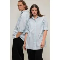 Studio Untold Hemdbluse Oversized Hemd Hemdkragen Langarm Unisex