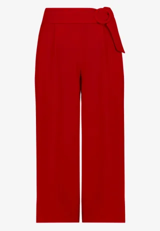 zero - Stoffhose mit Schnalle rot - Gr. - 42