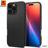 Spigen Smartphone-Hülle Handyhülle für iPhone 16 Pro Max Case Magsafe Hülle Schutzhülle, Flexibel, Heavy Duty, Matt/Entblendung, Robust, Schwarz
